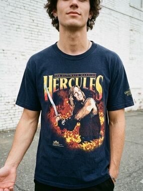 Vintage 1996 Hercules The Legendary Journey TV Show Graphic Tee Shirt L Made USA